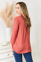 Culture Code Elegant Open Front Cardigan with Draped 3/4 Sleeves